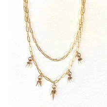 Load image into Gallery viewer, Triple Spike Chain Necklace