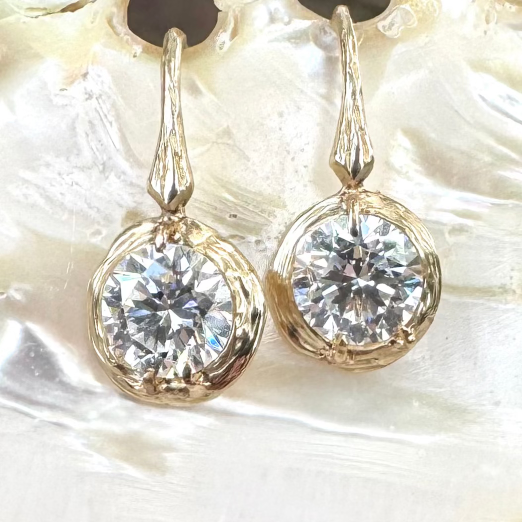 Lab Grown 2.0 CT Brilliant Cut Branch Earring
