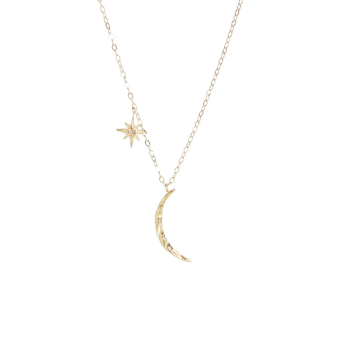 Moon and Star Necklace