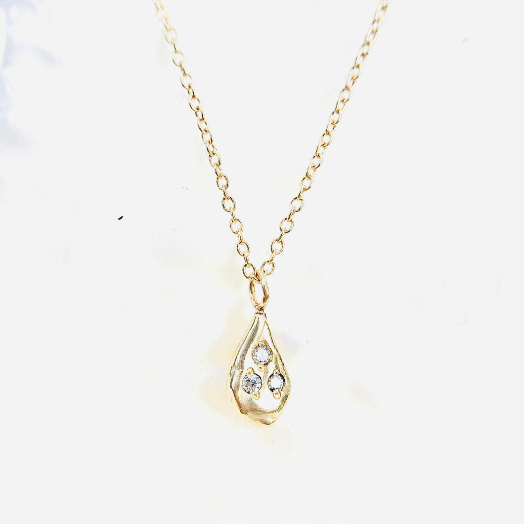 Teardrop Diamond Necklace