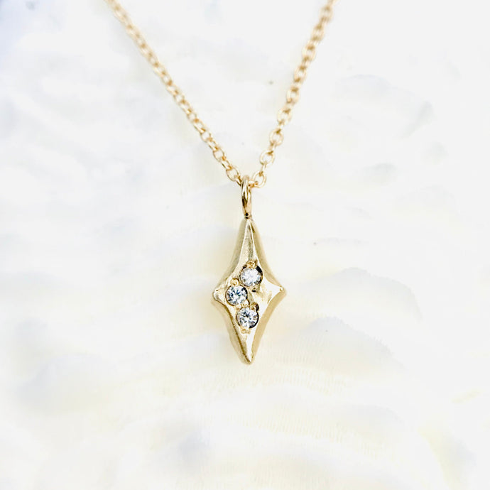 Diamond Shape with Diamonds Necklace