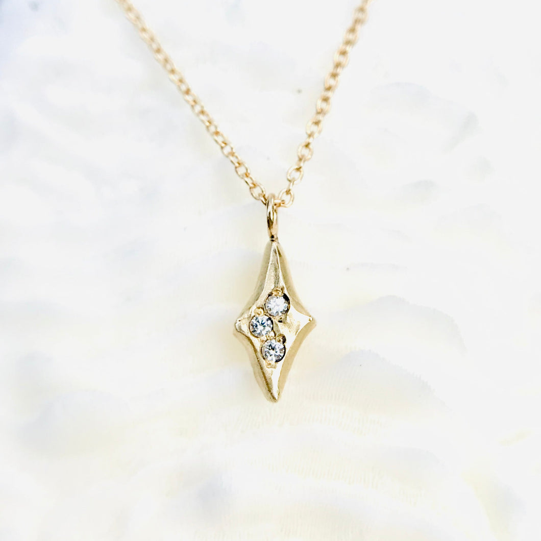 Diamond Shape with Diamonds Necklace