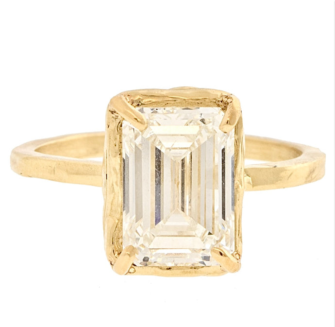 Lab Grown 3.0 CT Emerald Cut Diamond Ring