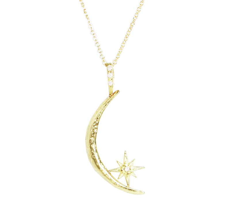 Moon and Star Necklace