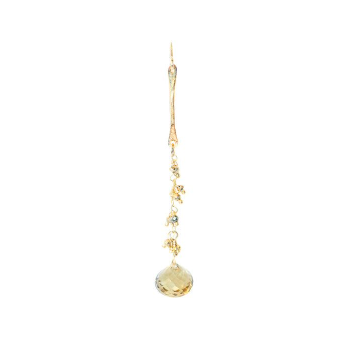 Whiskey Quartz Drop Earrings