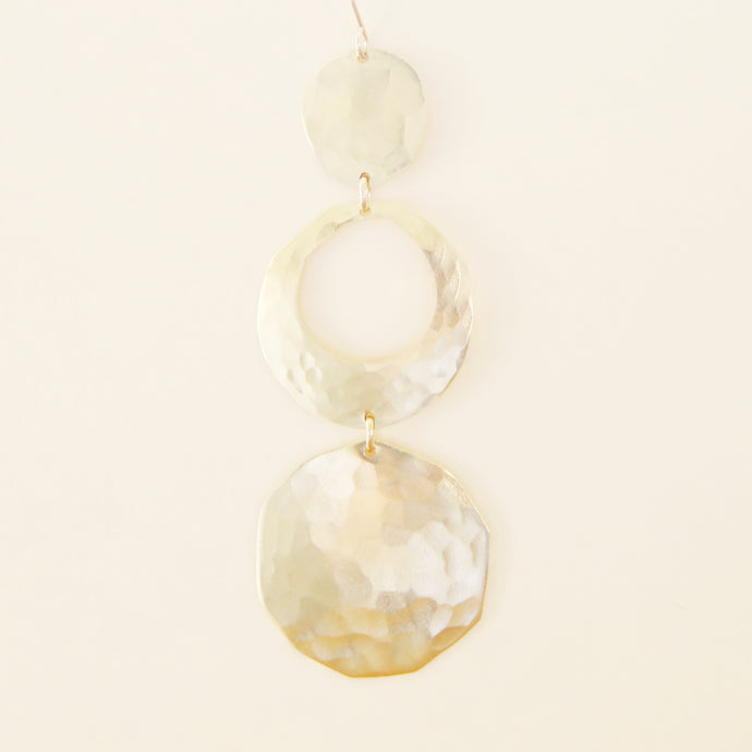 Gold Disc Drop Earrings
