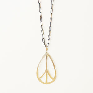 Peace Sign Statement Necklace