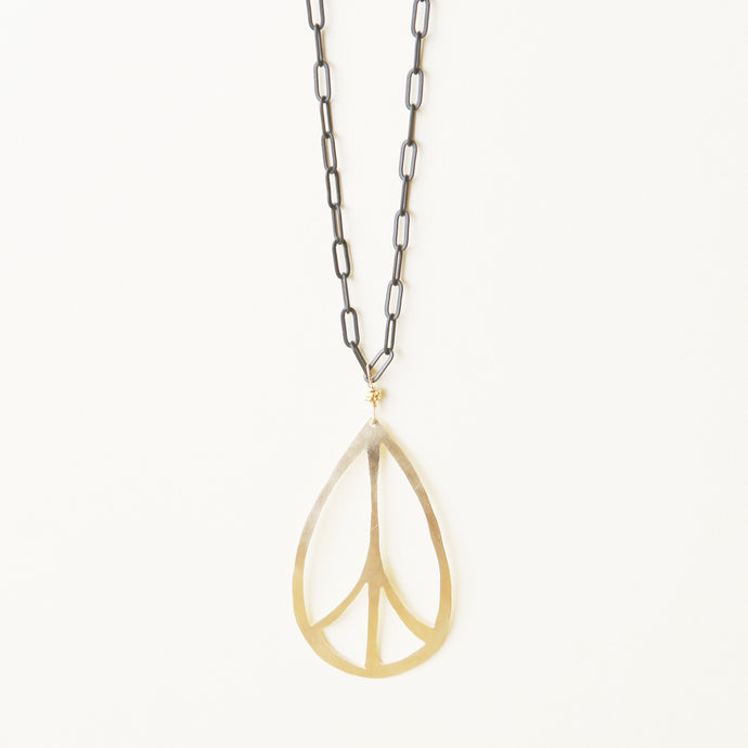 Peace Sign Statement Necklace