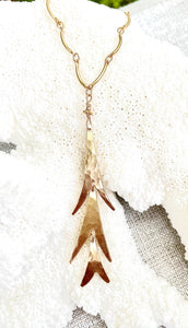 Hammered Triple Arrow Necklace