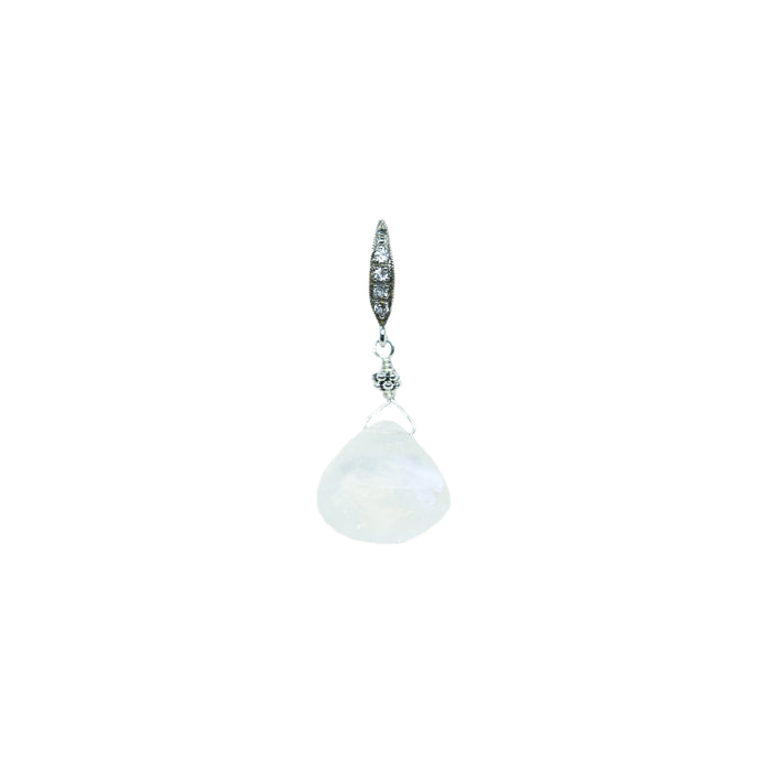 Moonstone Silver Drop Earrings