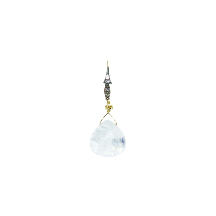 Moonstone Gold Drop Earrings