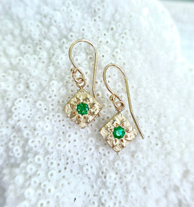 Emerald Love Star Earrings
