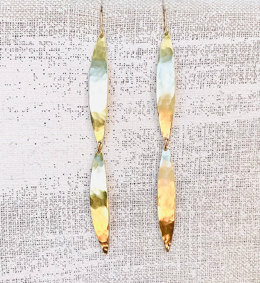 Double Willow Leaf Earring