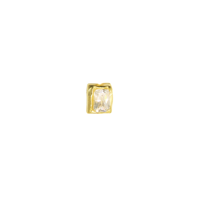 Gold Emerald Studs