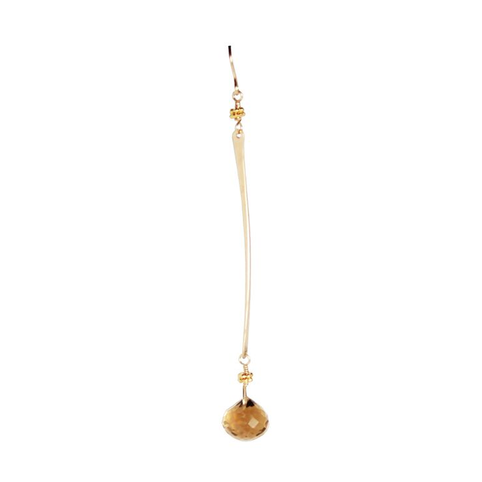 Whiskey Quartz Drop Earrings