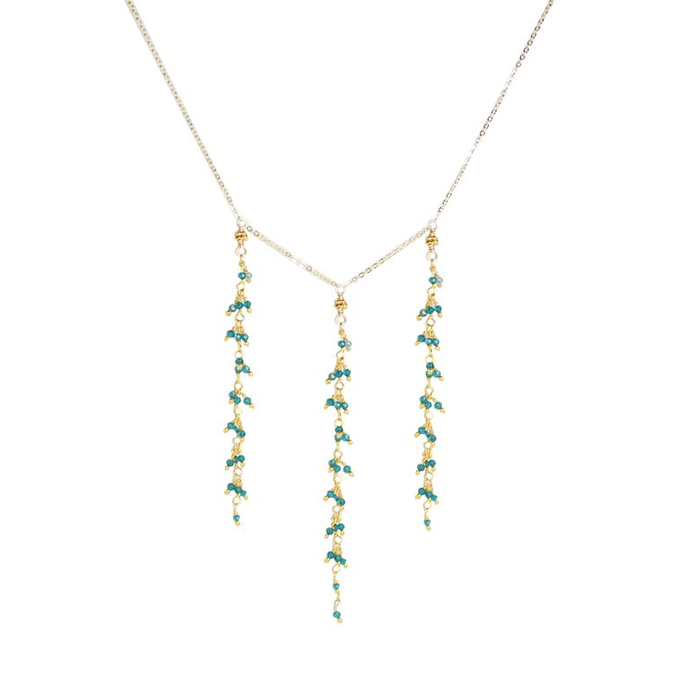 Howlite Triple Drop Necklace