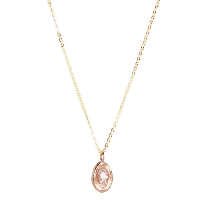 Rose Gold Oval Necklace
