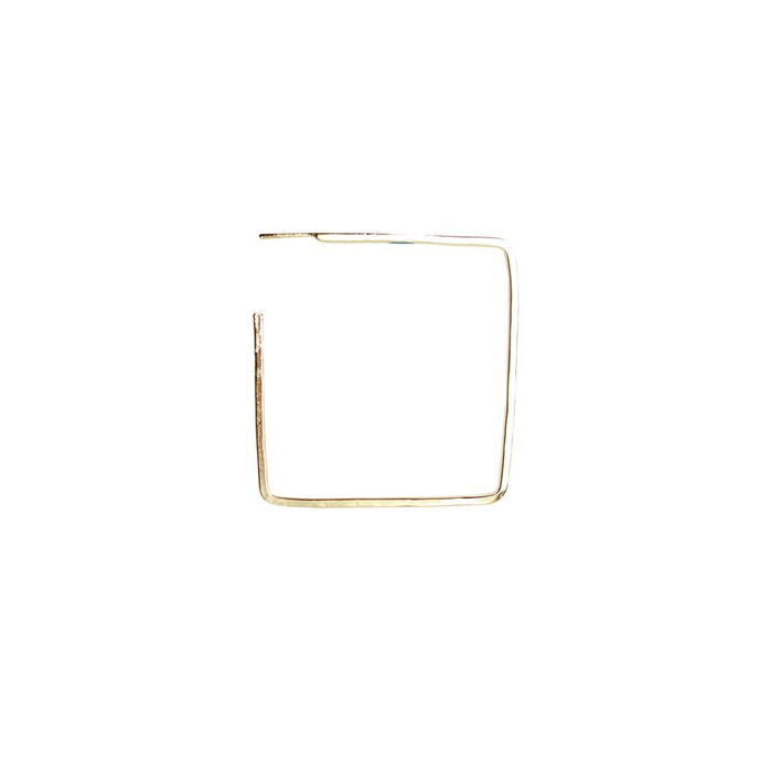 Gold Square Hoops