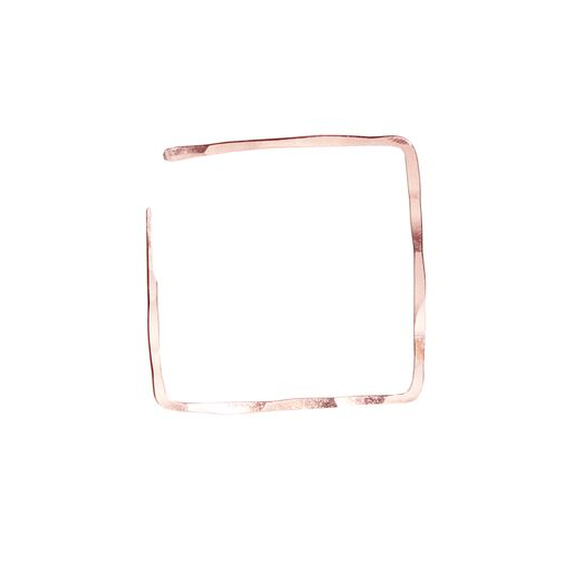 Rose Gold Square Hoops