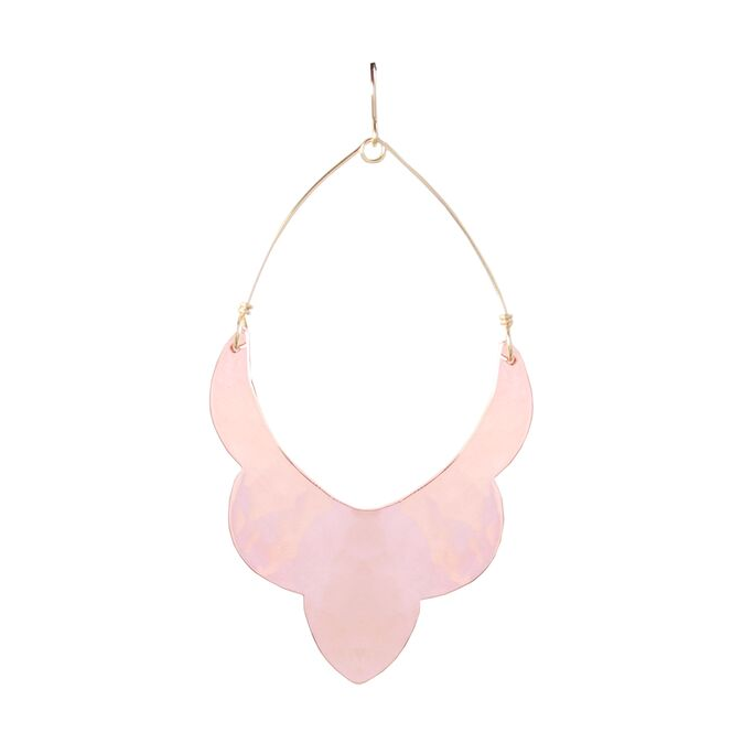 Rose Gold Large Scalloped Moroccan Earrings