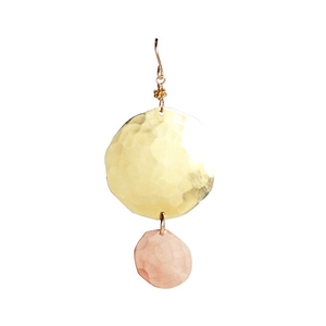 Gold and Rose Gold Disc Earrings